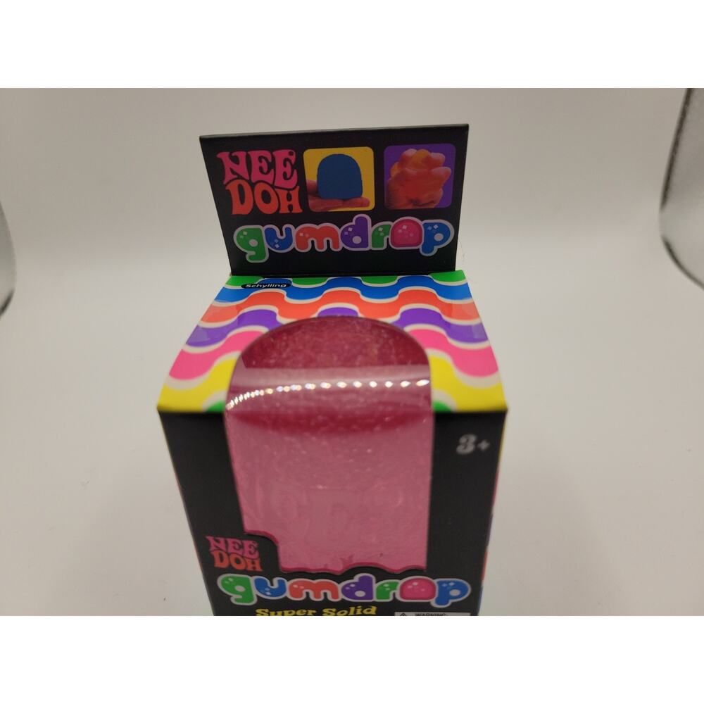 Nee Doh Gumdrop Super Solid Squish Needoh- Style Gum Drop Pink RARE Toy - Picture 2 of 7